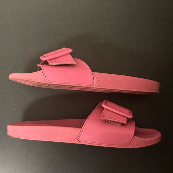 Frances Valentine Daisy Sandal Slides in Pink Vegan Leather Size 9 Pool Summer - Picture 6 of 9